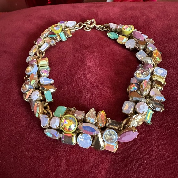 Colorful Gemstone Statement Necklace - Picture 2 of 8